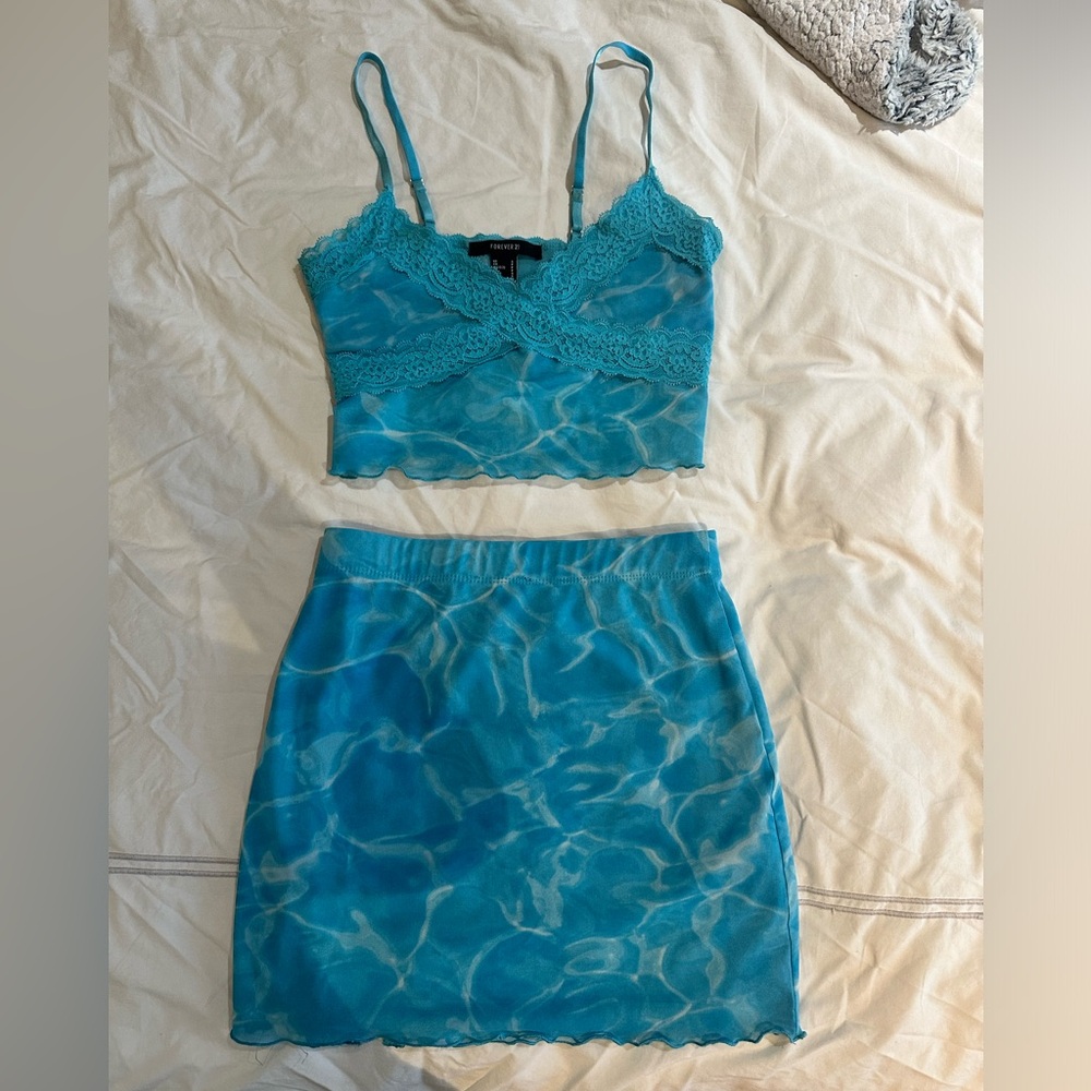 Blue matching set from Forever 21